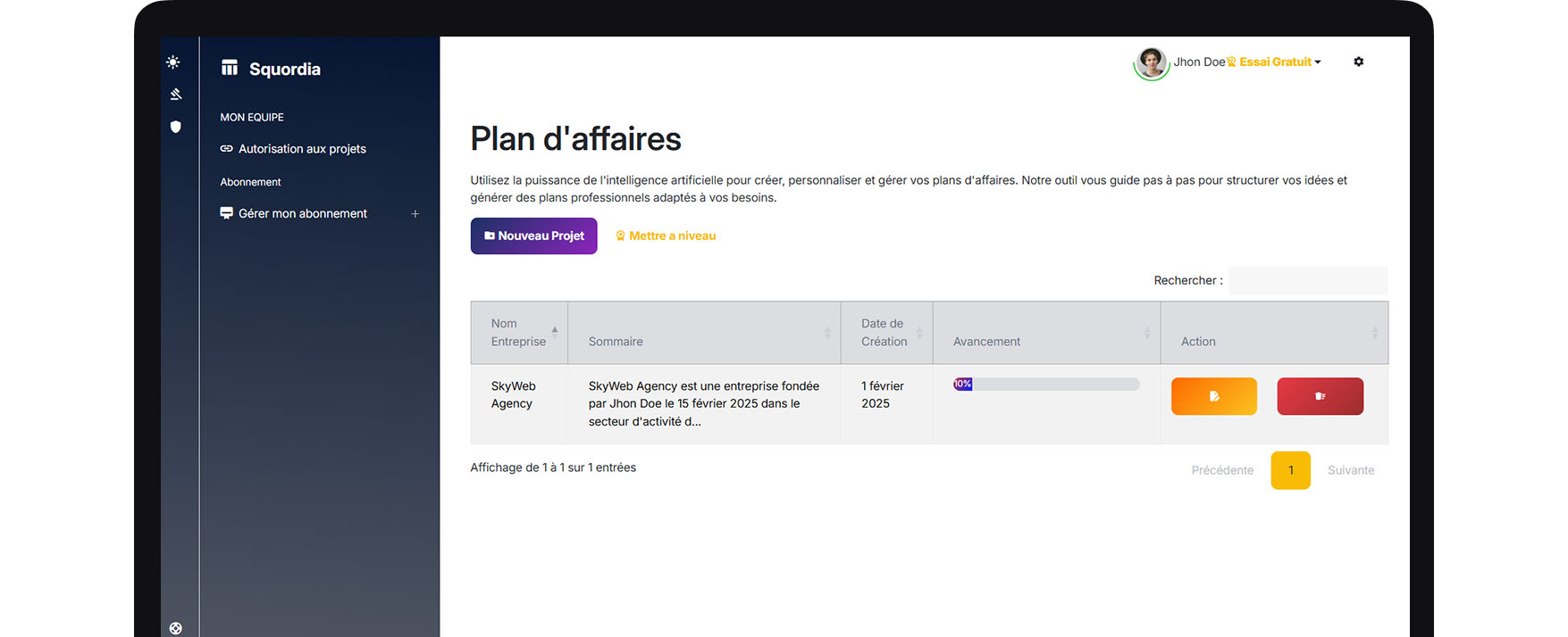 Plateforme SQORDIA.AI